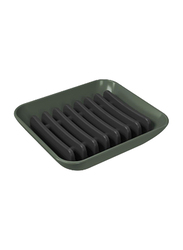 Flora Line Plastic Soap Dish, Green