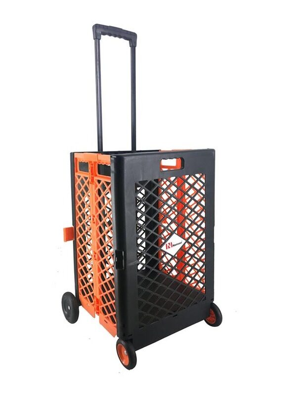

Namson Folding Mesh Shopping Cart with Handle Height, 100cm, ZYWS-5, Orange/Black