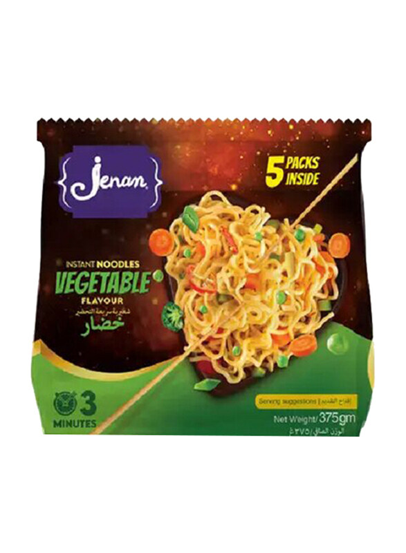 Jenan Noodles Vegetables, 5 x 75g