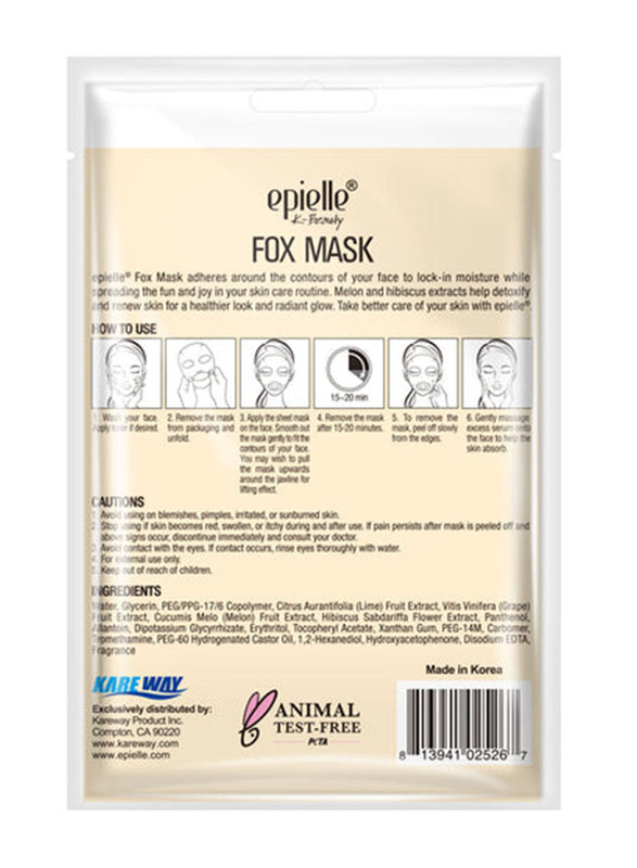 Epielle Fox Character Mask, 1 Mask