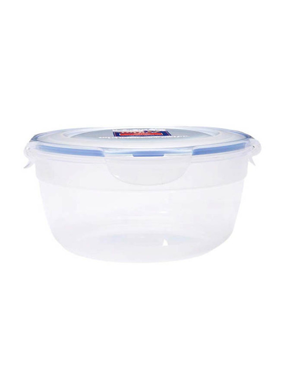 Lock & Lock Round Salad Bowl, HSM946, 2.1 Liters, Clear/Blue