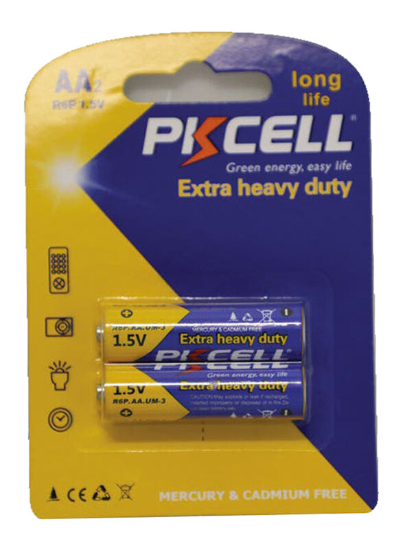 

Pkcell Size AA R6P Carbon Zinc Battery, Multicolour