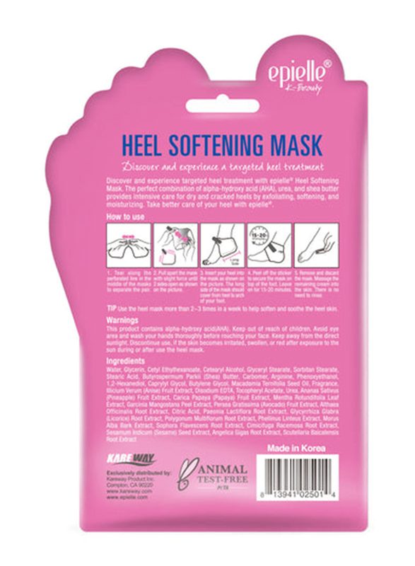Epielle Heel Softening Mask, 1 Pair