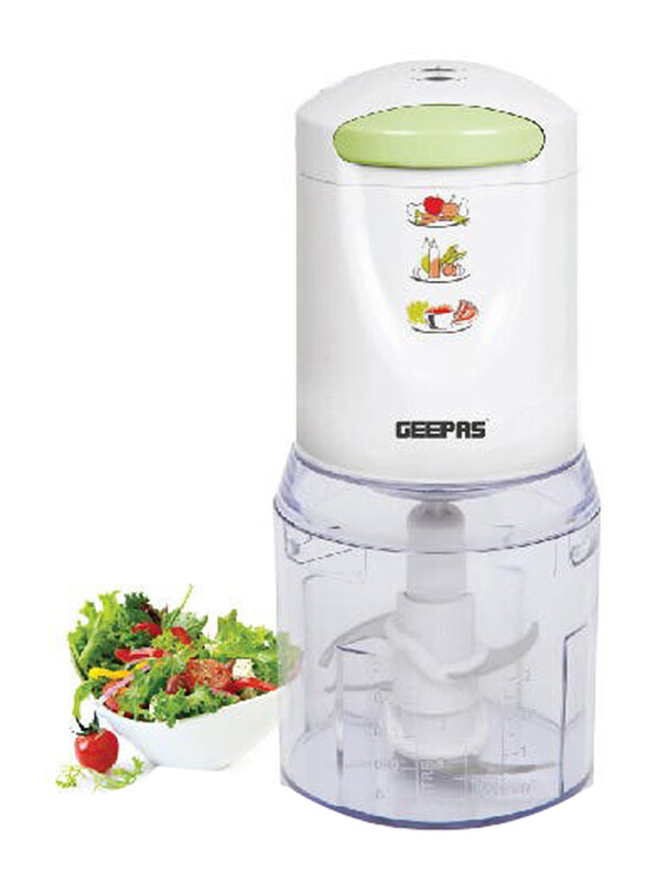 

Geepas Double Blade Chopper, Gc5477, White/Clear