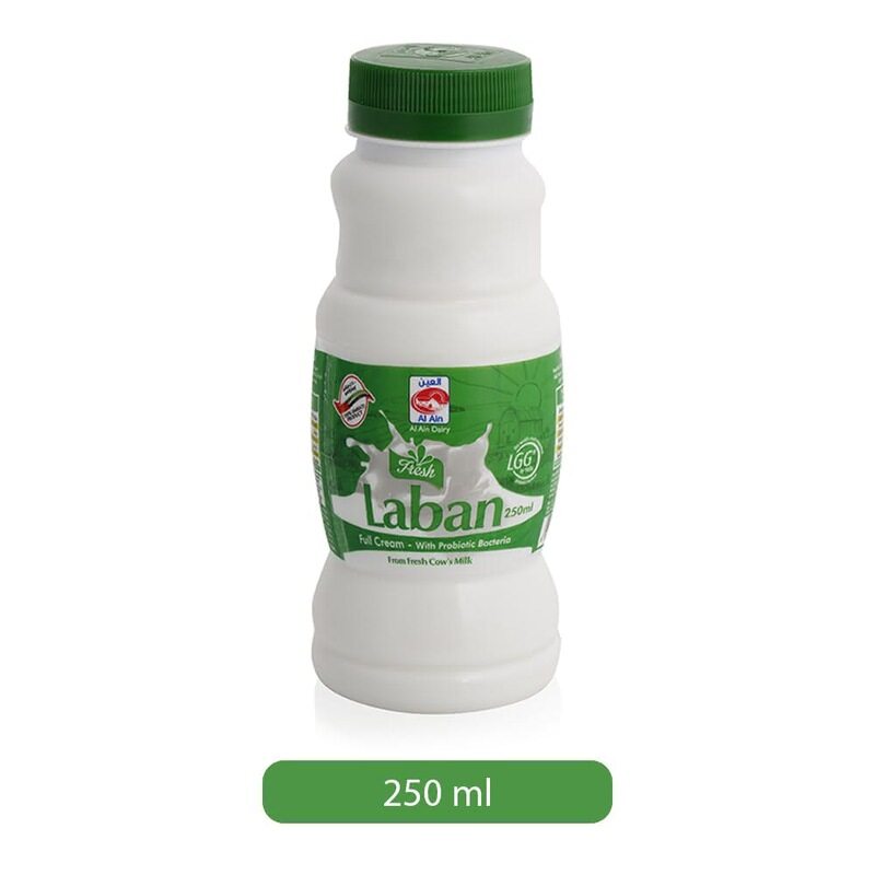 

Al Ain Full Cream Cow Milk Laben, 250 ml