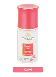 Yardley London Rose Anti Perspirant Deodorant Roll-On for Women, 50ml