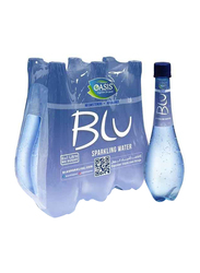 Oasis Sparkling Water Blu-Regular, 6 x 1 Liter