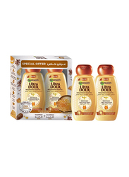 Garnier Ultra Doux Honey Treasures Shampoo for Damaged Hair, 2 x 400ml