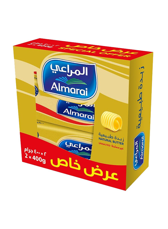 

Al Marai Natural Unsalted Butter, 2 x 400g