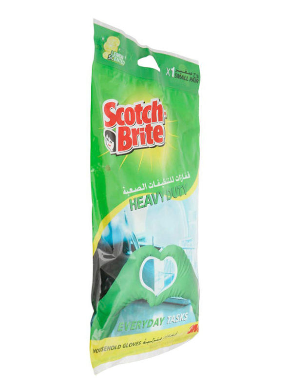 3M Scotch Brite Multipurpose Heavy Duty Household Gloves, Blue, Small