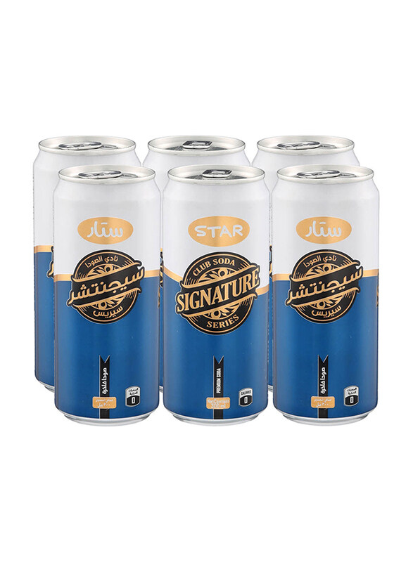 

Star Signature Club Soda Soft Drink Cans, 6 x 300ml