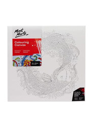 Mont Marte Colouring Nature Canvas, 30 x 30cm, White