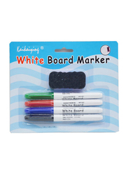 Arco White Board Marker with Eraser Set, 4 Pieces, Multicolour