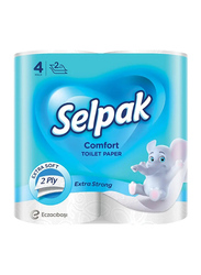 Selpak Comfort Toilet Paper Packet, 4 Rolls x 2 Ply