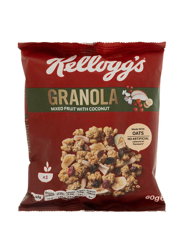 Kellogg's Mixed Fruit with Coconut Granola, 60g