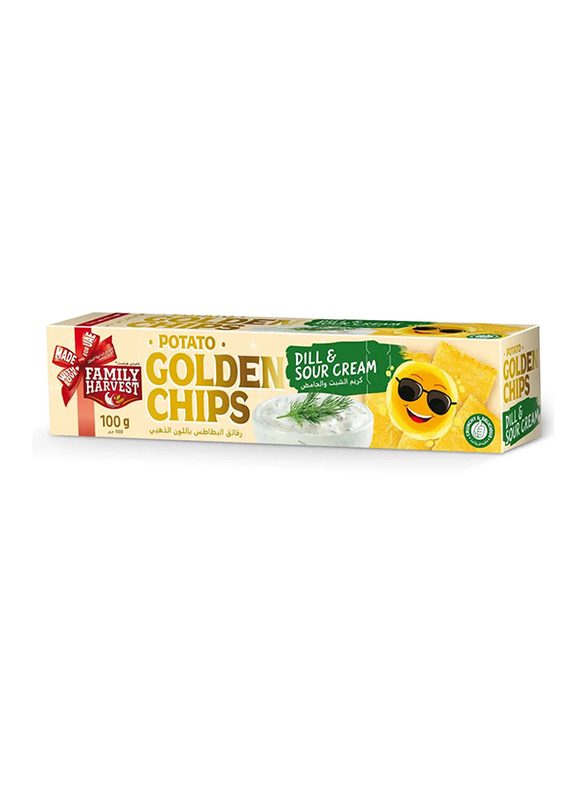 Golden Dill & Sour Cream Flavor Potato Chips, 100g
