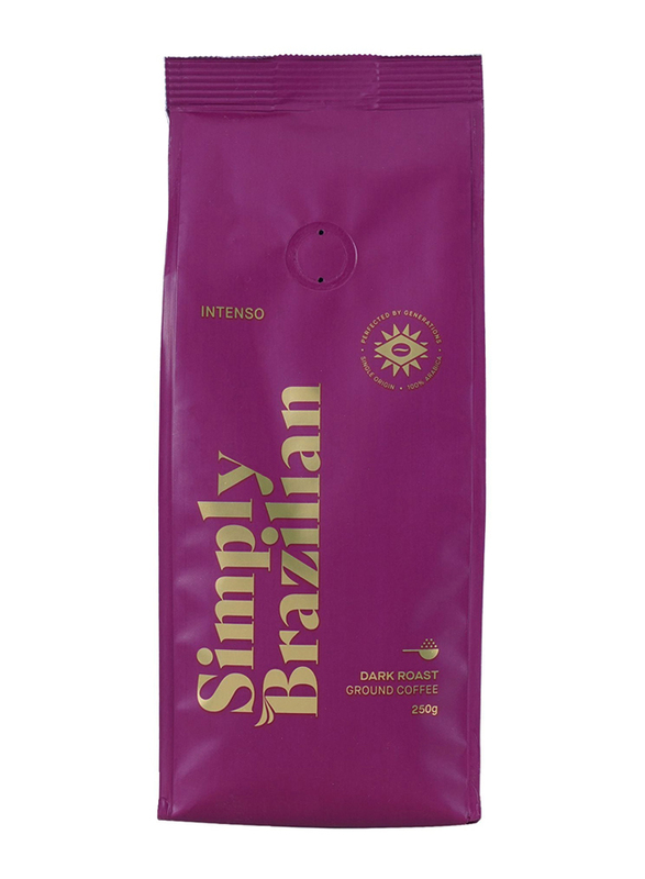 Simply Brazilian Dark Roast Intenso Ground Coffee, 250g