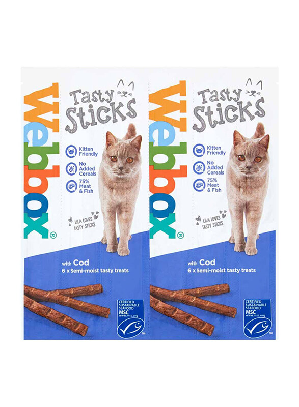 

Webbox Cat Treat Tasty Sticks Cod - 30 g (6 Pieces)