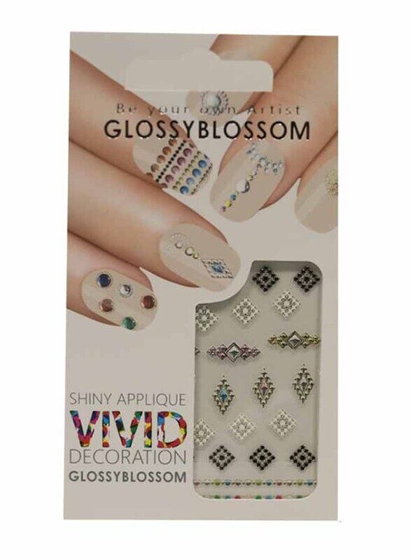 

Glossy Blossom Shiny Nail Applique Antique Dia, Multicolour