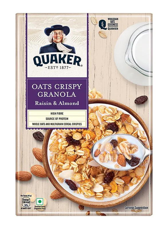 

Quaker Crispy Raisin & Almond Oats Cereal - 400 g