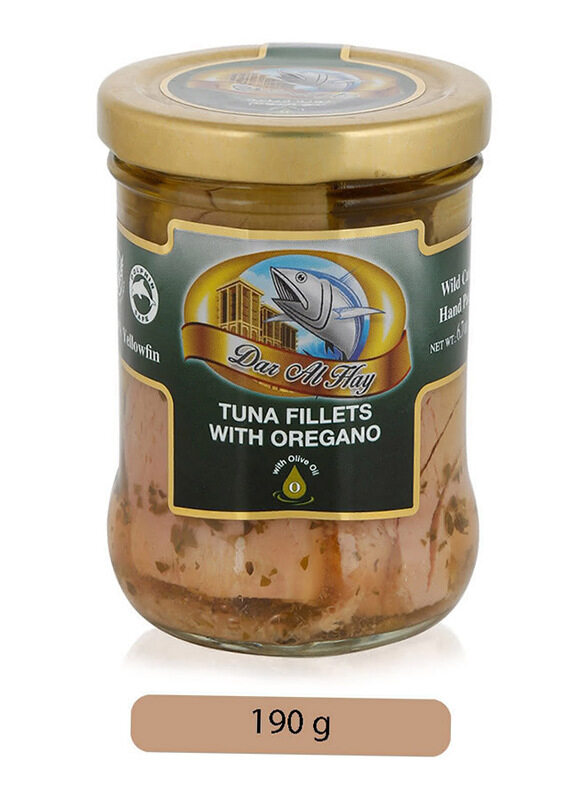 

Dar Al Hay Tuna Fillets with Oregano and Olive Oil, 190g