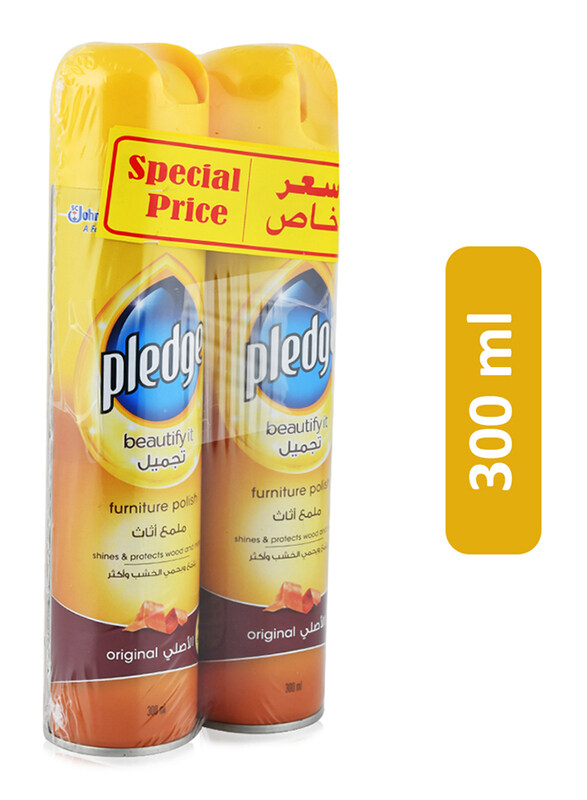 

Pledge Natural Furniture Polish Spray, 2 x 300 ml