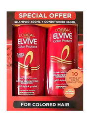 Loreal Paris Elvive Color Protect Shampoo and Conditioner, 400 + 360ml, 2 Pieces