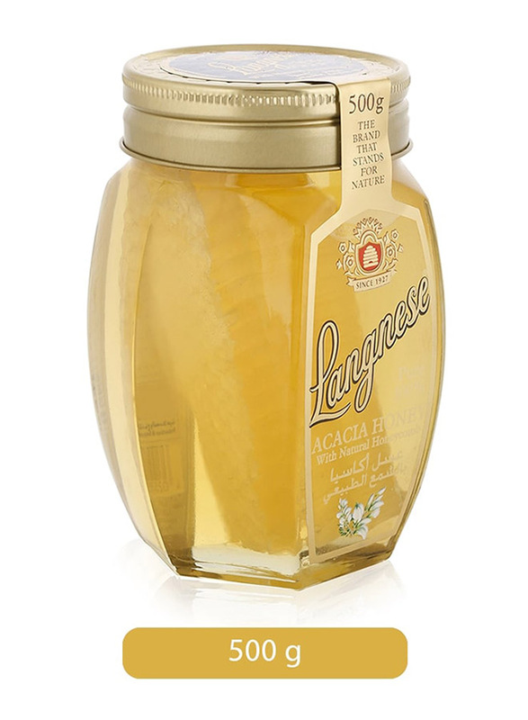 Langnese Acacia Honey with Natural Honeycomb, 500g