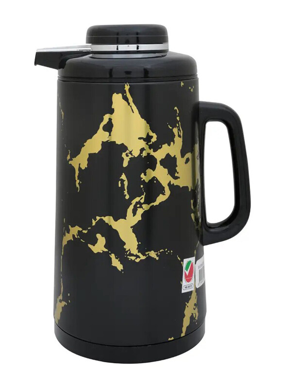 

Blackstone Vacuum Flask, 1.6 Litres, Black/Gold