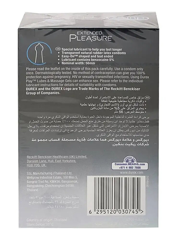 Durex Extended Pleasure Condom, 20 Pieces