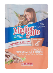 Miglior Gatto Strips with Salmon and Tuna Flavor Wet Cat Food, 100 grams
