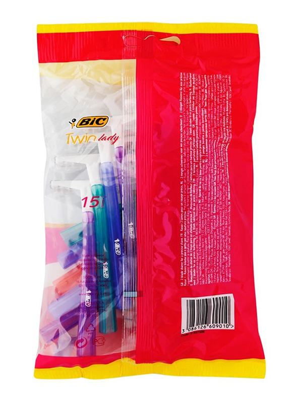 Bic Twin Lady Sensitive Disposable Razor - 15 Pieces