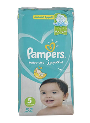 Pampers Baby Dry Diapers - Mega Pack, 52 Pieces