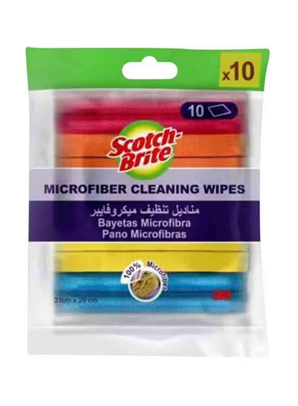 Scotch Brite Microfiber Wipes, 10 Pieces