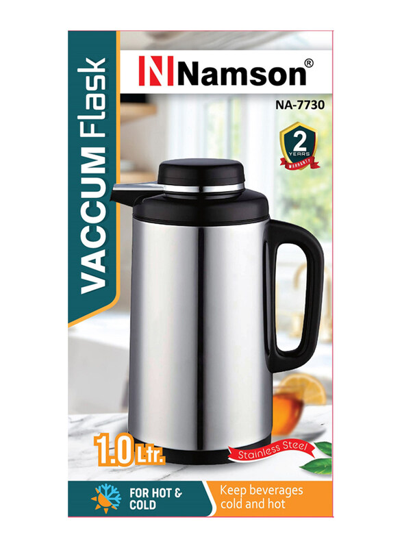 

Namson 1 Ltr Vacuum Flask, Silver/Black