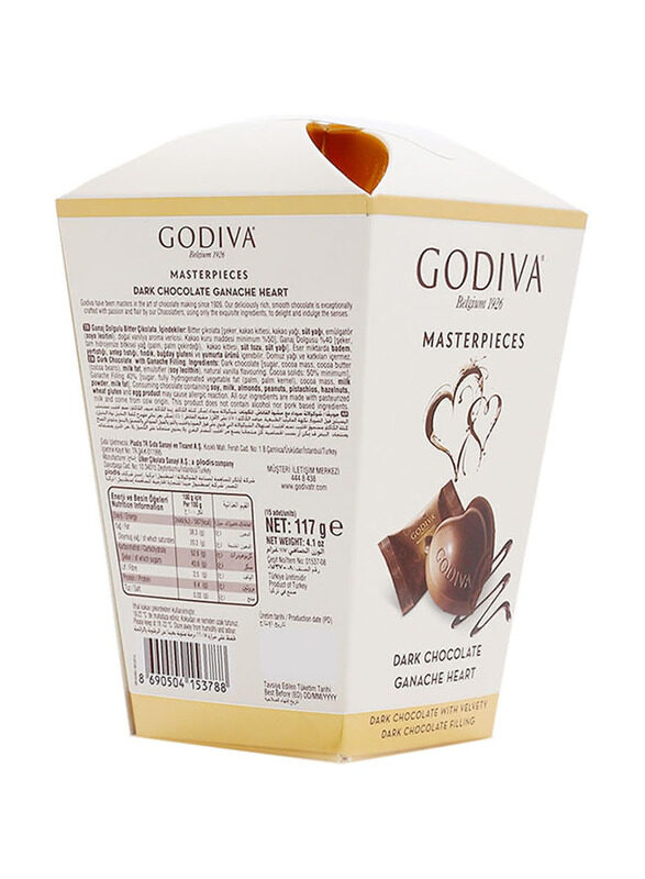 

Godiva Dark Chocolate Ganache Heart Gift Box - 117g