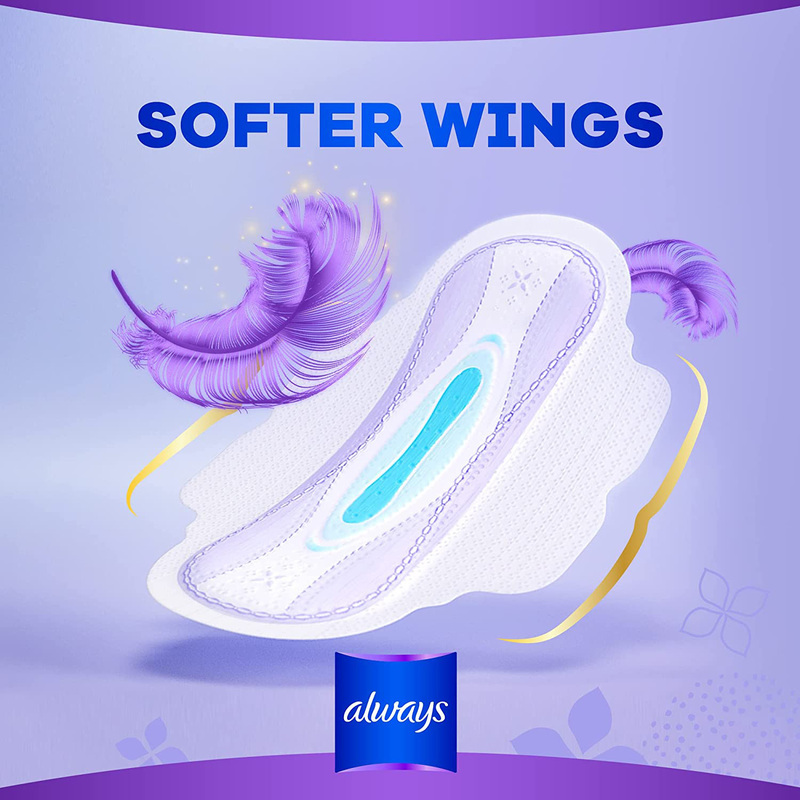 Always Diamond U Ltra Thin Sanitary Pads with Wings - Extra Long - 6 Pieces