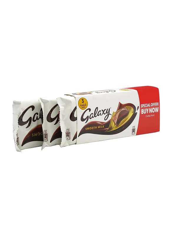 Galaxy Smooth Milk Chocolate, 3 x 80g