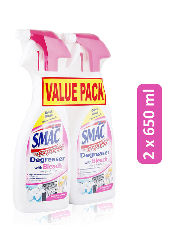 

Smac Express Degreaser with Bleach, 2 x 650 ml