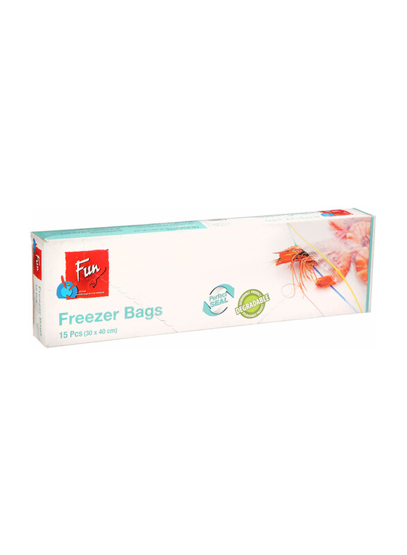 

Fun Freezer Bags with Zip, 30 x 40cm, 15 Pieces