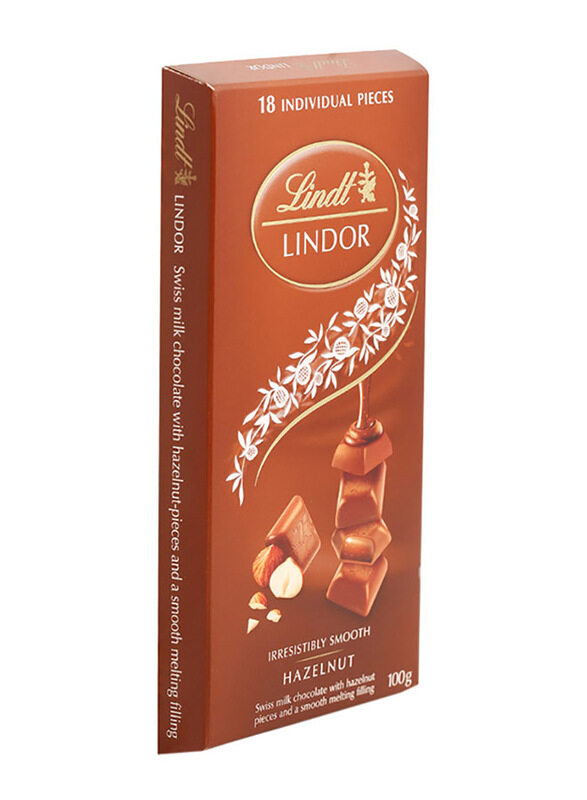 

Lindt Lindor Hazelnut Milk Chocolate With Melting Filling - 100g