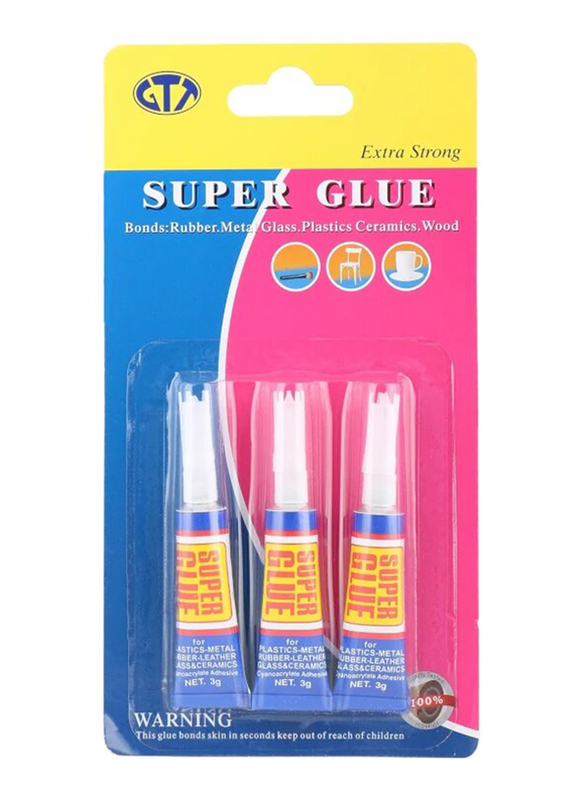 GTT 3-Piece Super Glue, Clear