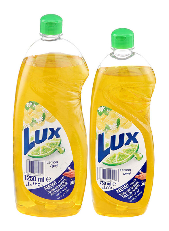 

Lux Lemon Dishwashing Liquid, 2 Pieces, 1250ml + 750ml