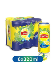 Lipton Ice Tea Lemon, Non-carbonated Iced Tea Drink - 6 Cans x 320ml