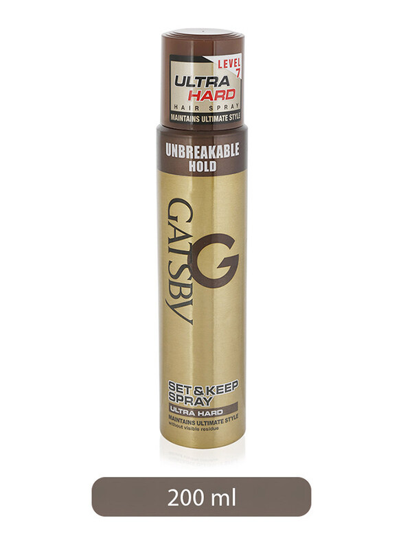 

Gatsby Ultra Hard Set and Keep Hair Spray for All Hair Types, 250ml