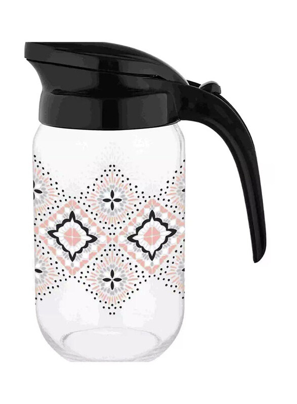 

Deco Glass Jug With Plast, Black