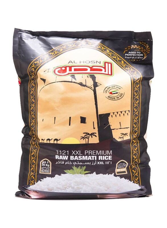 

Al Hosn 1121 XXL Premium Raw Basmati Rice, 20 Kg