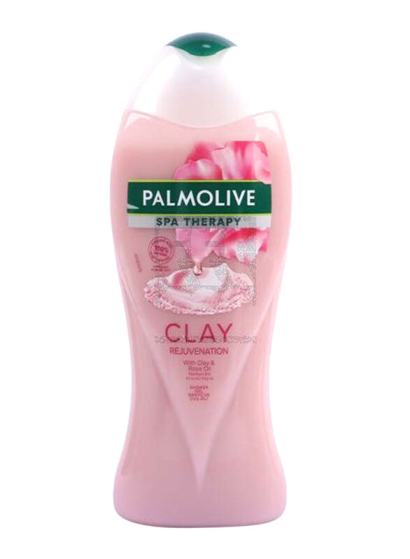 

Palmolive Shower Gel, Spa Therapy, Natural Clay Rejuvenation Rose Shower Gel, 100% Natural Rose & Olive Oils, Natural Milk Extract - 500ml