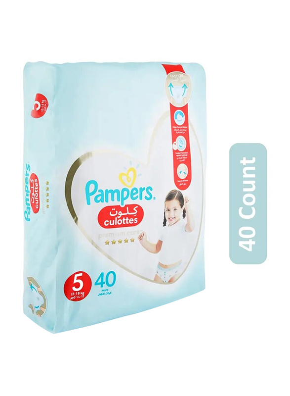 Pampers Premium Care Pants - Size 5, 12-18 KG - 40 Count