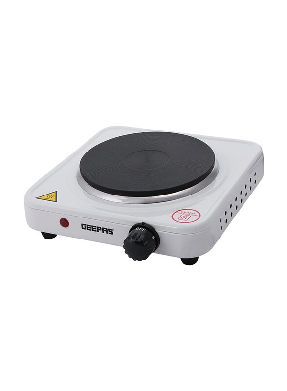 

Geepas Electric Single Hot Plate, GHP32013, White/Black